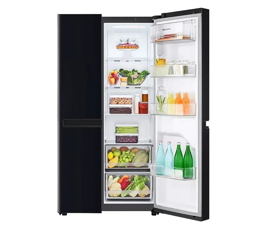 643L SIDE-BY-SIDE-FRIDGE WITH LINEAR COMPRESSOR IN WESTERN BLACK