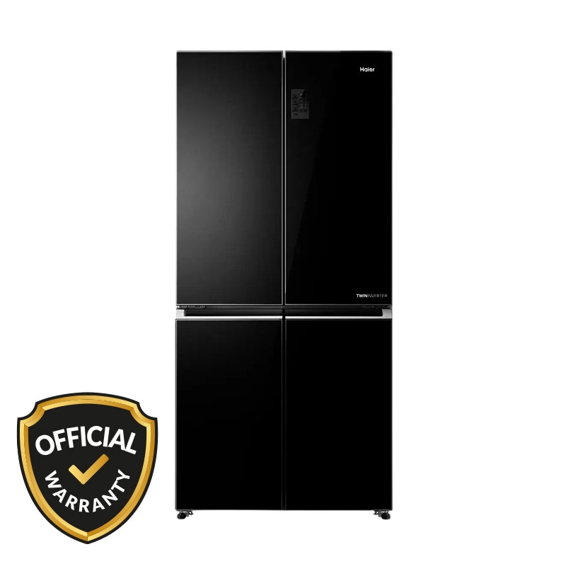 Haier HRF-578TBG 522Ltr Black French T-Door No Frost Refrigerator