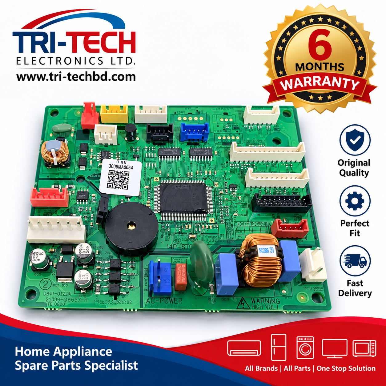 Samsung AC in Door PCB DB92-02873E Main Pcb Assembly