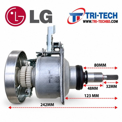 LG automatic top-load washing machine clutch mechanism and gearbox
