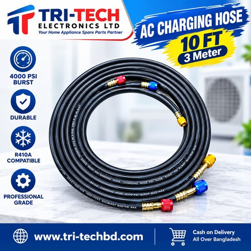 AC Gas Charging Hose 10 FT 3 Meter