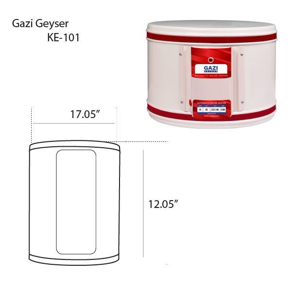 KE-101 Gazi Geyser-45 Litre
